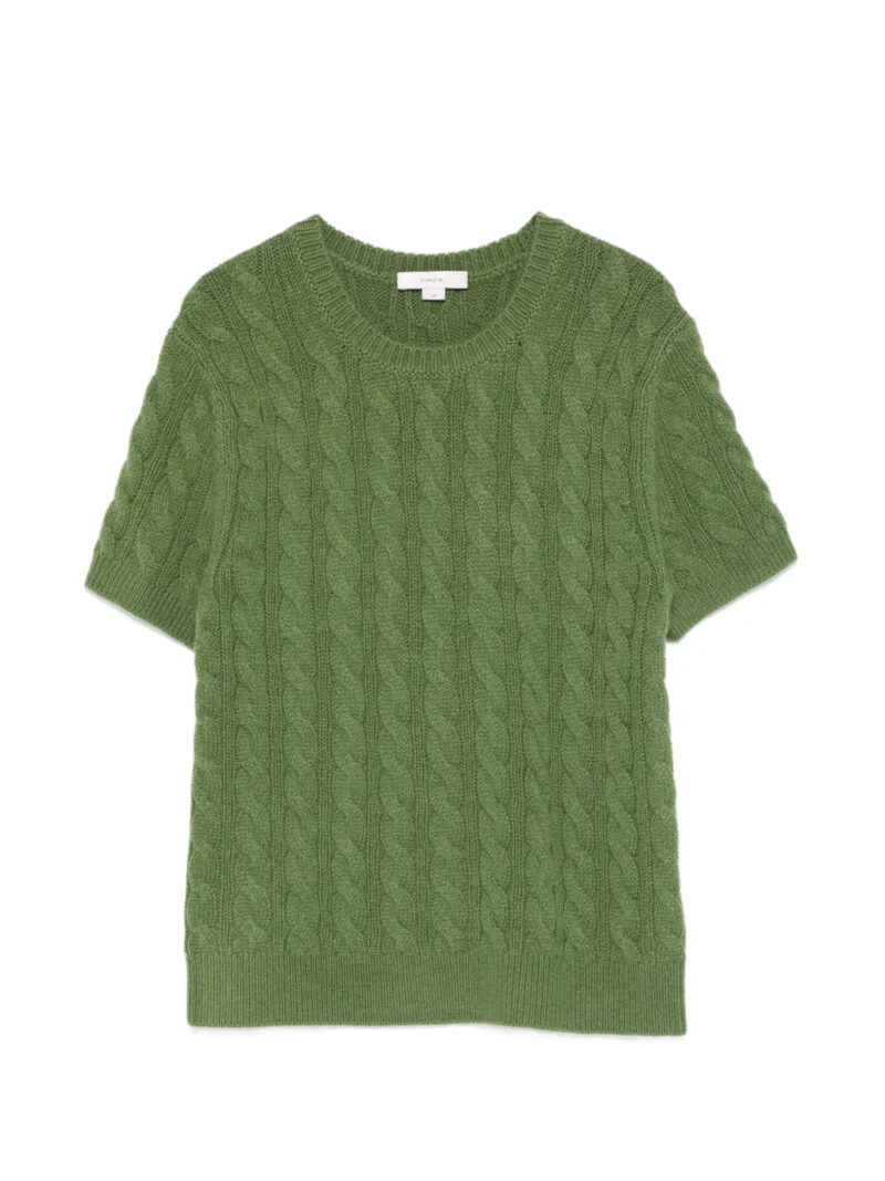 Vince  cable-knit short-sleeve T-shirt