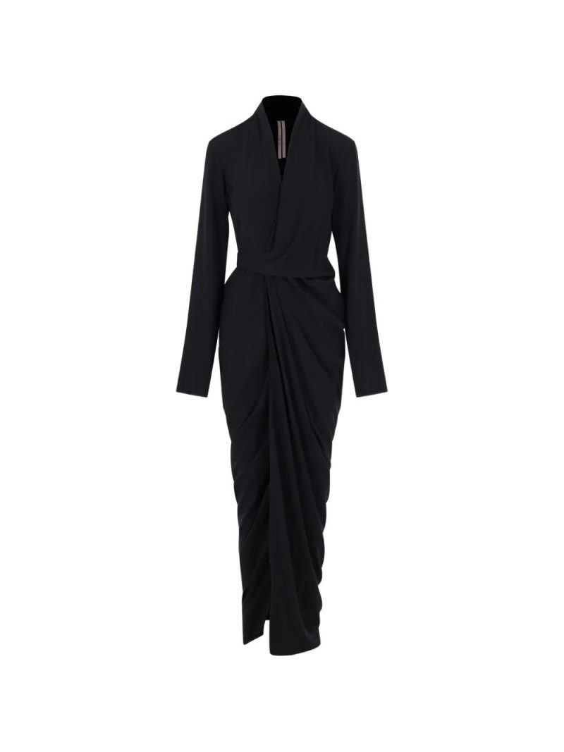 Rick Owens  long-sleeved wrap dress