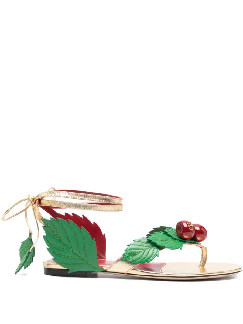 Valentino Garavani  cherry leaf sandals