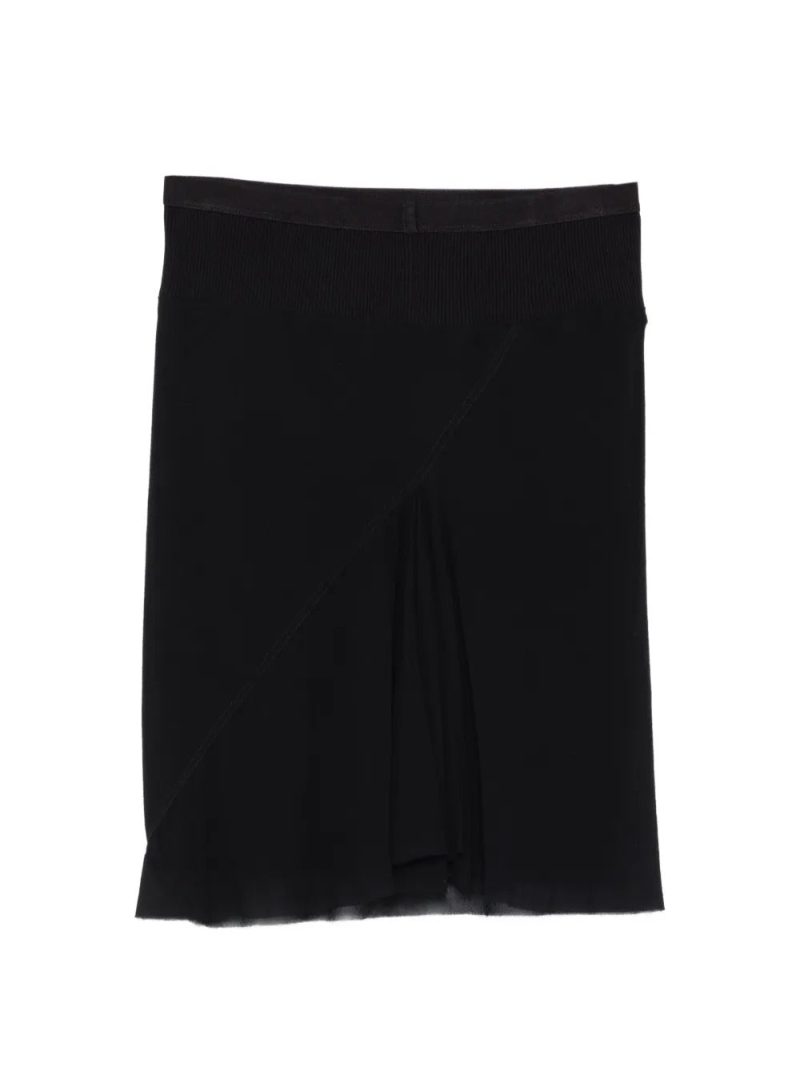 Rick Owens  ribbed-panel mini skirt