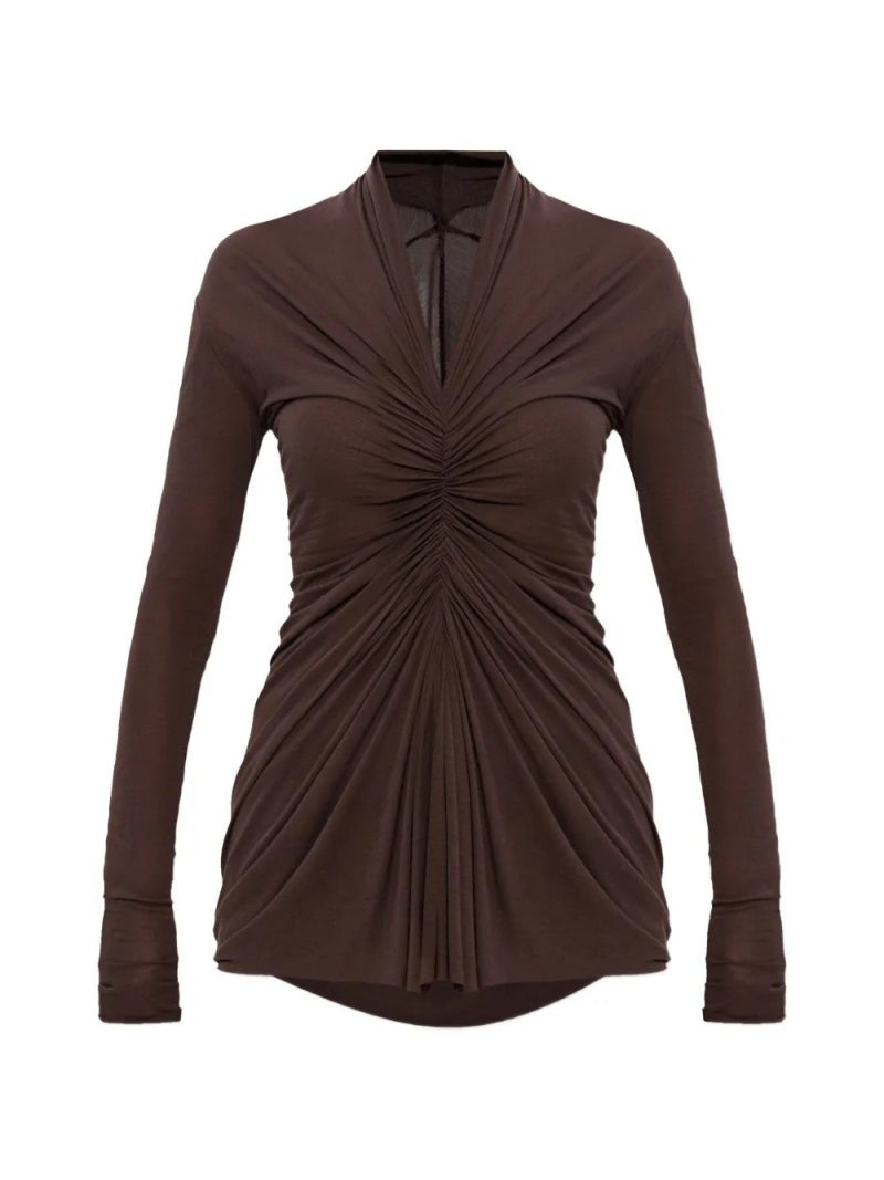 Rick Owens  draped V-neck top
