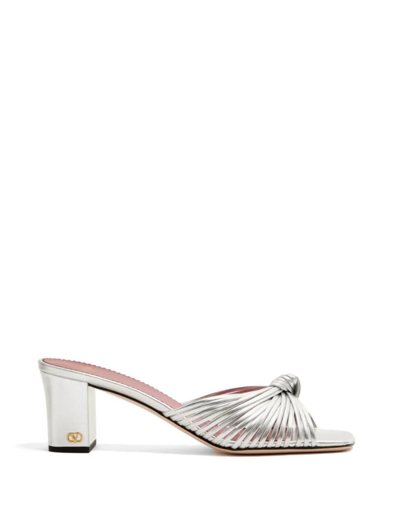 Valentino Garavani  Annet slide sandals in laminated nappa 60mm