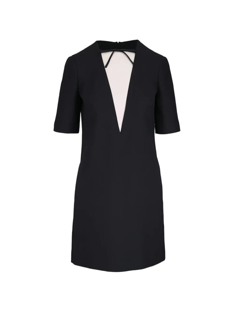 Valentino Garavani  crepe V-neck mini dress