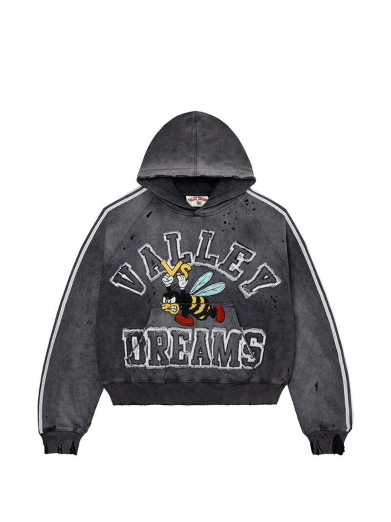 Vale  graphic-embroidery hoodie