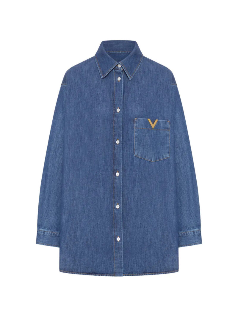 Valentino Garavani  logo-detail denim shirt