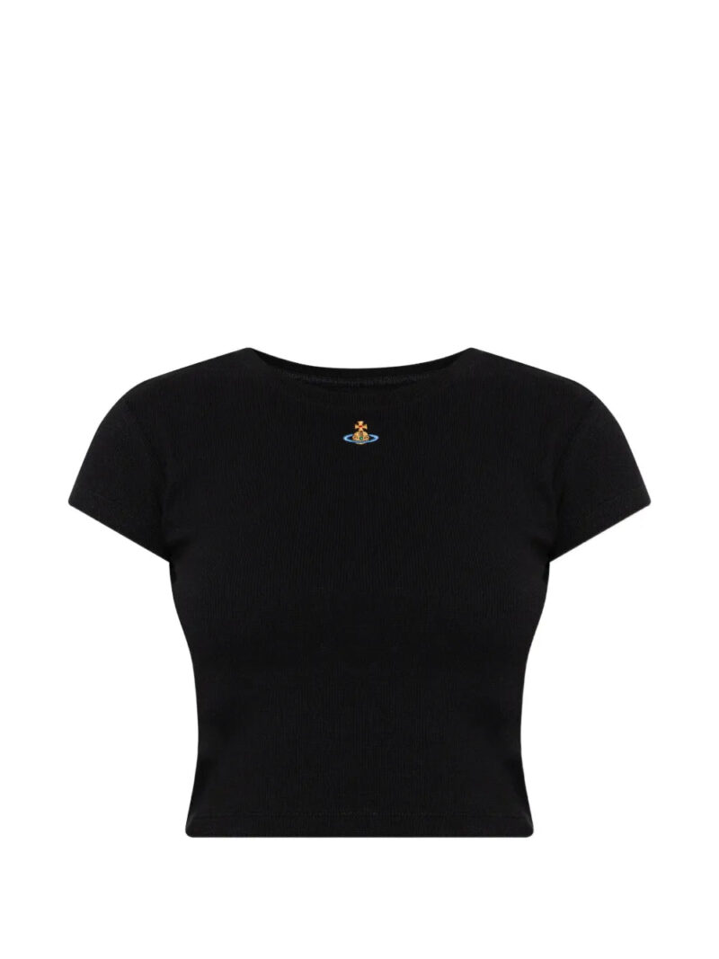 Vivienne Westwood  orb-embroidered crop T-shirt