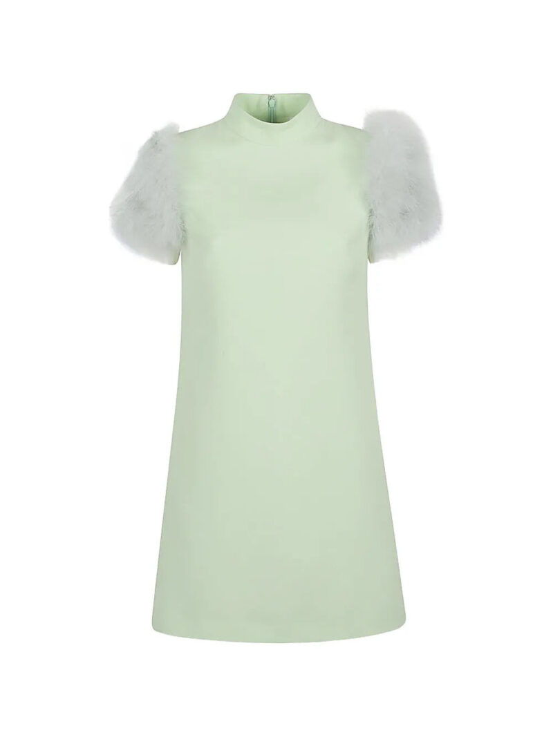 Valentino Garavani  feathered-detail mini dress