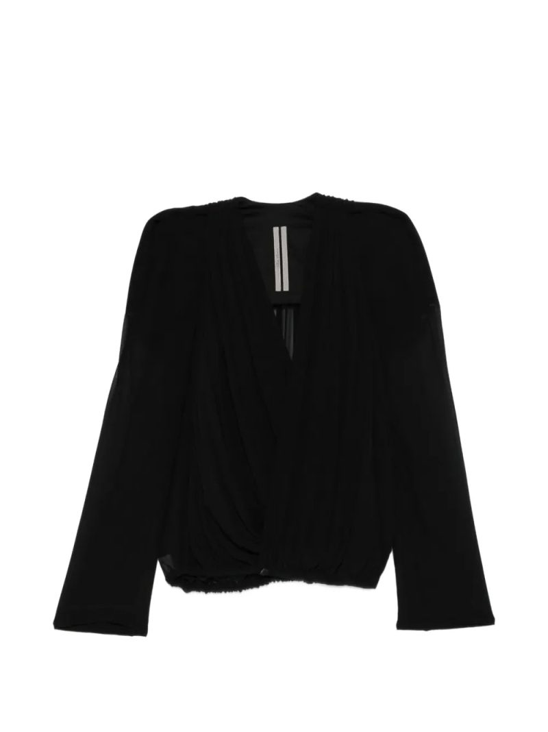 Rick Owens  Maria draped V-neck jacket