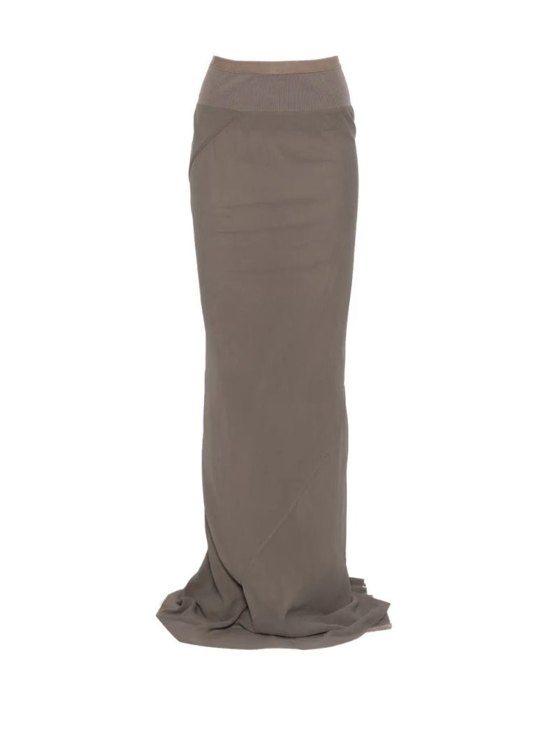 Rick Owens  ribbed trim maxi skirt