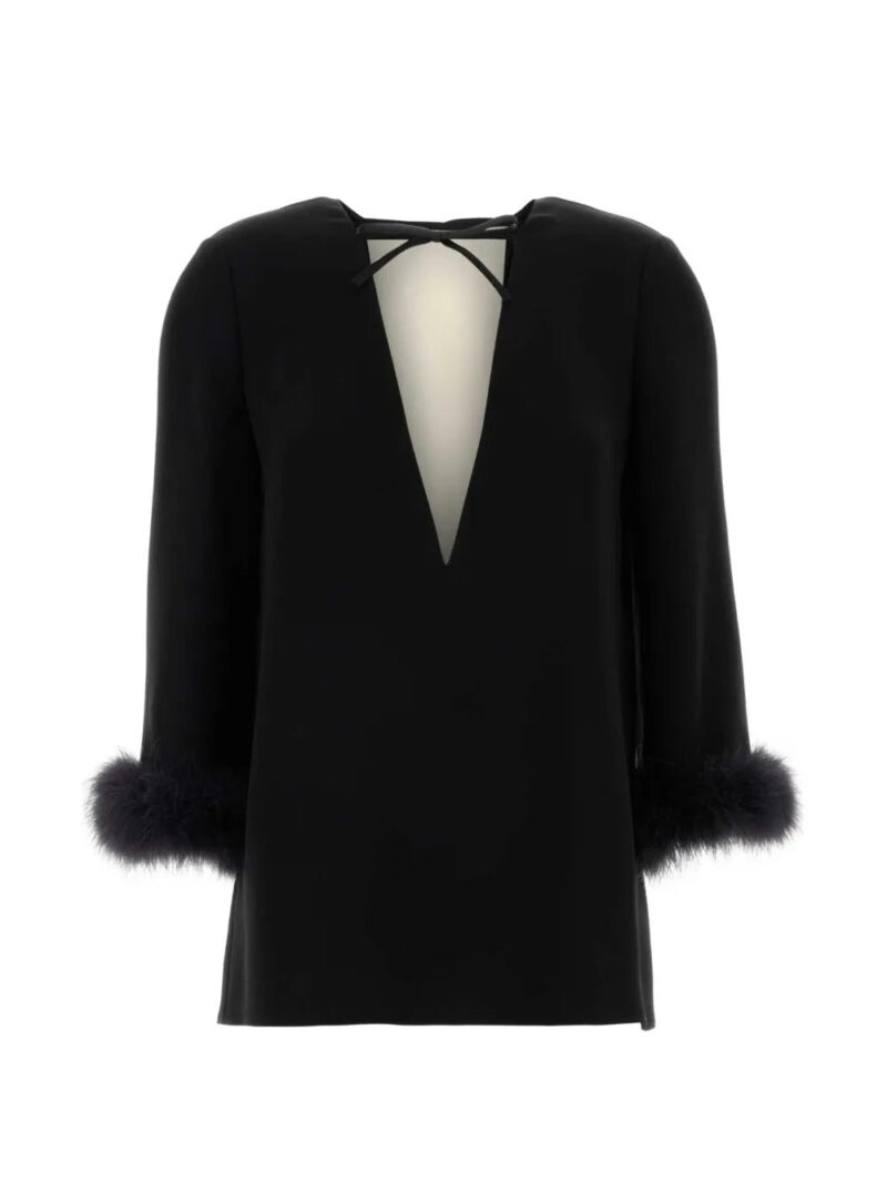 Valentino Garavani  feathered blouse