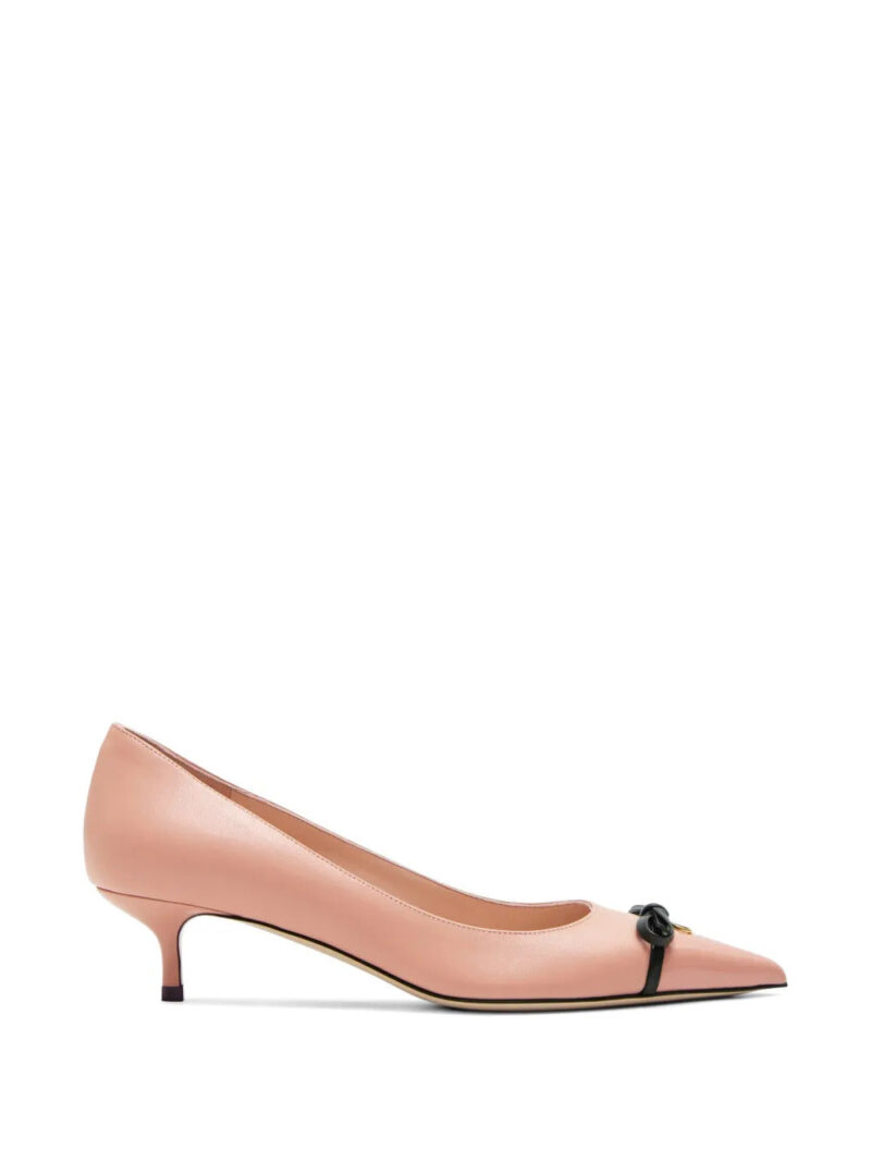 Valentino Garavani  pointy bow leather pumps