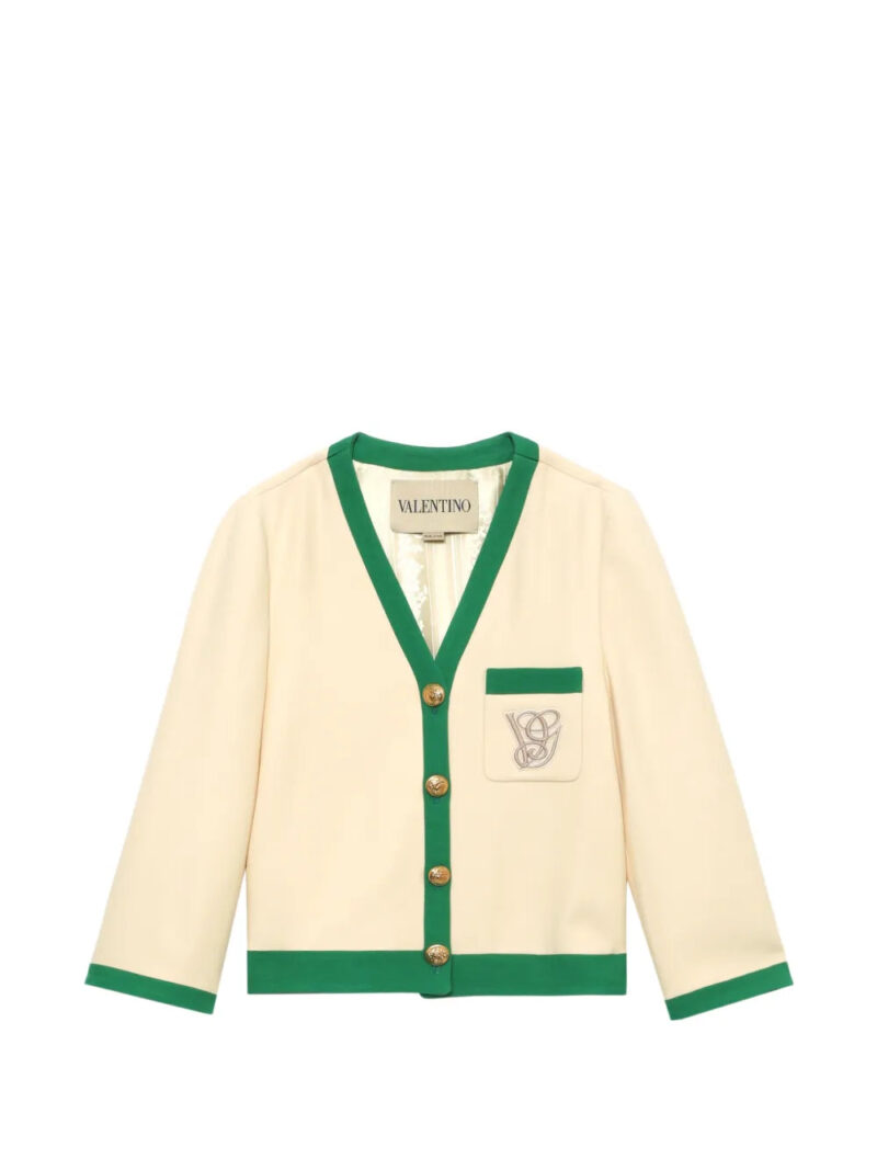 Valentino Garavani  V-neck embroidered jacket