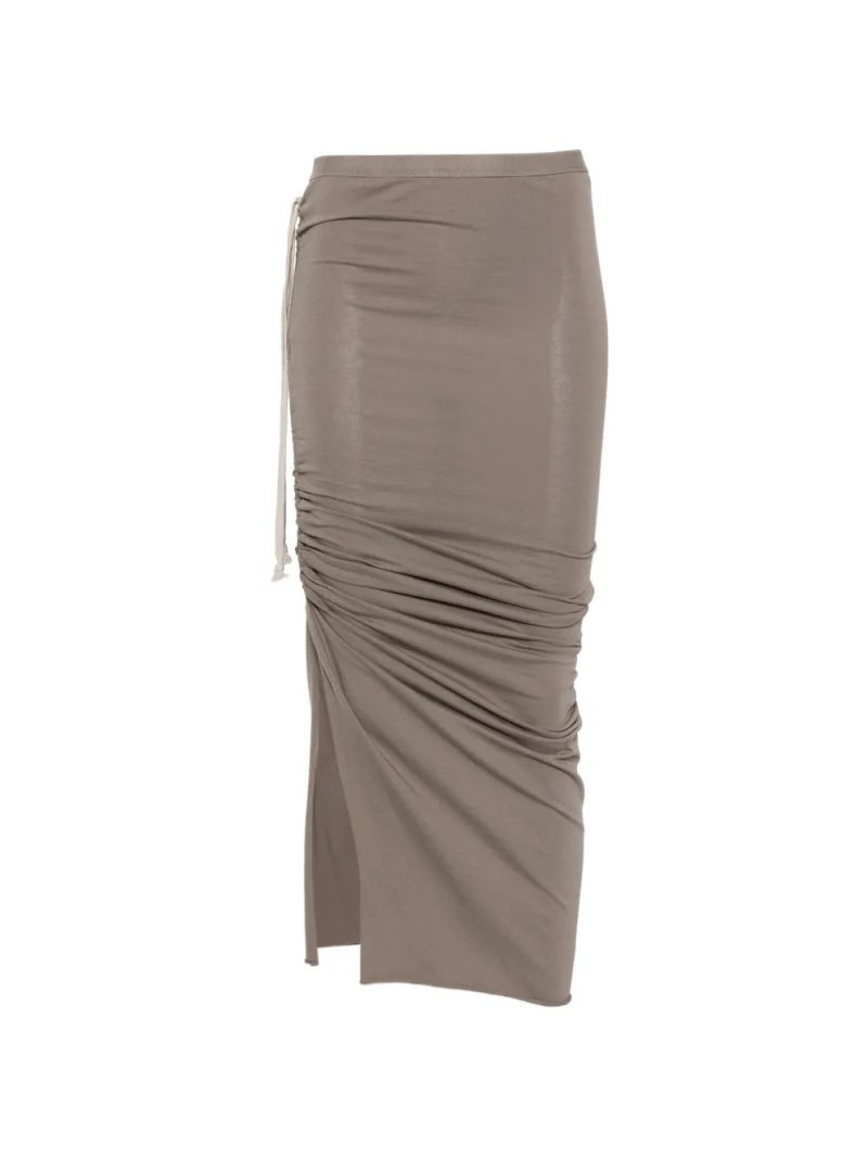 Rick Owens  drawstring-fastening ruched skirt