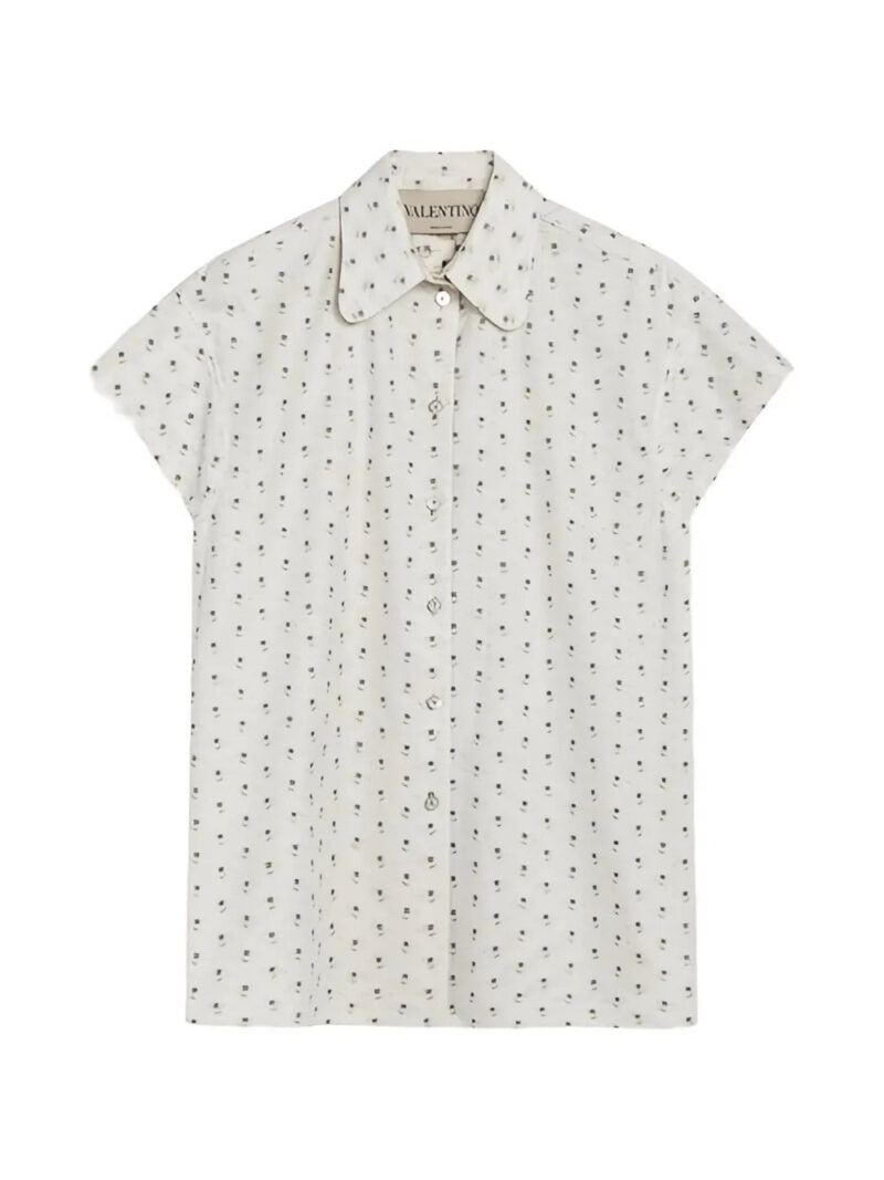 Valentino Garavani  button-up collared cotton shirt