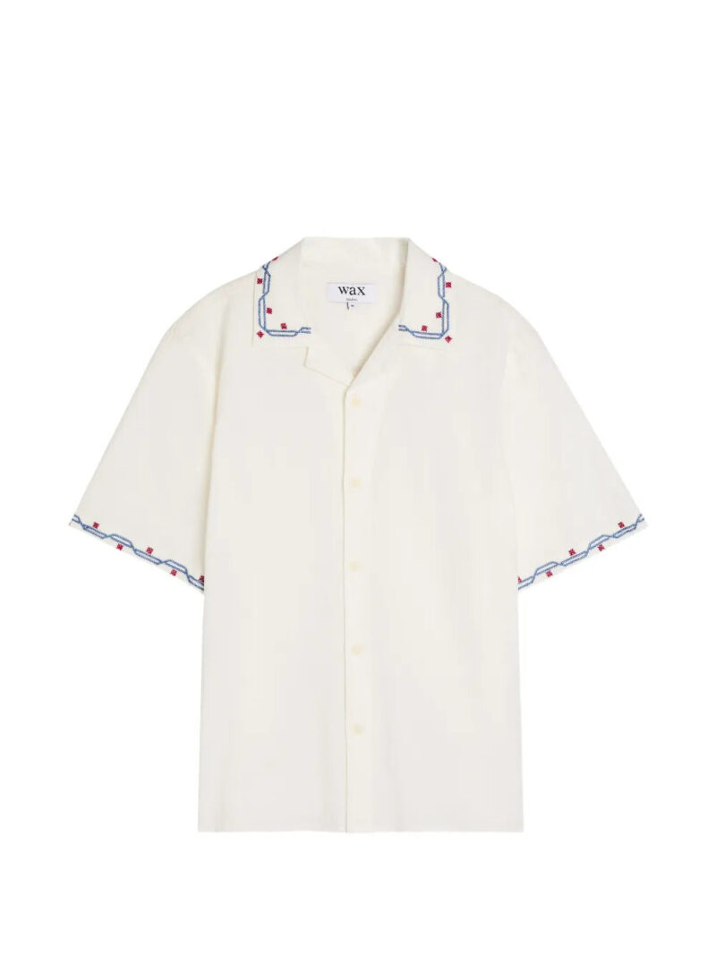 Wax London  Didcot embroidered shirt