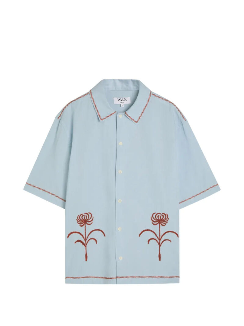 Wax London  Keats floral-embroidered shirt