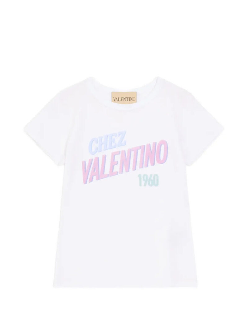 Valentino Garavani  cotton jersey T-shirt with Chez Valentino 1960 print