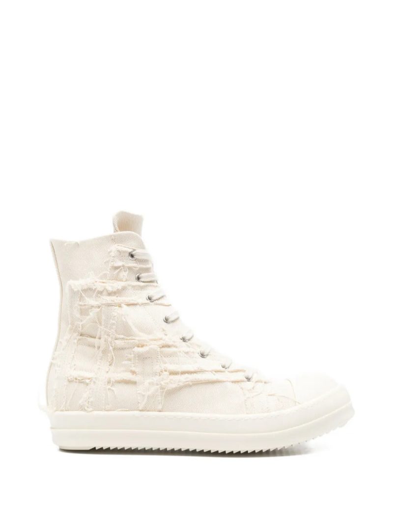 Rick Owens DRKSHDW  frayed lace-up sneakers