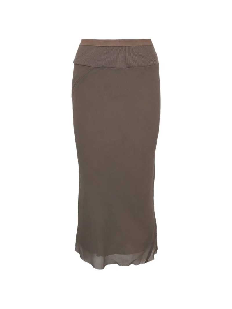 Rick Owens  Knee Bias midi skirt