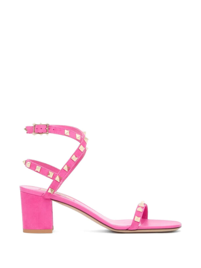 Valentino Garavani  Rockstud suede sandals with straps 60mm