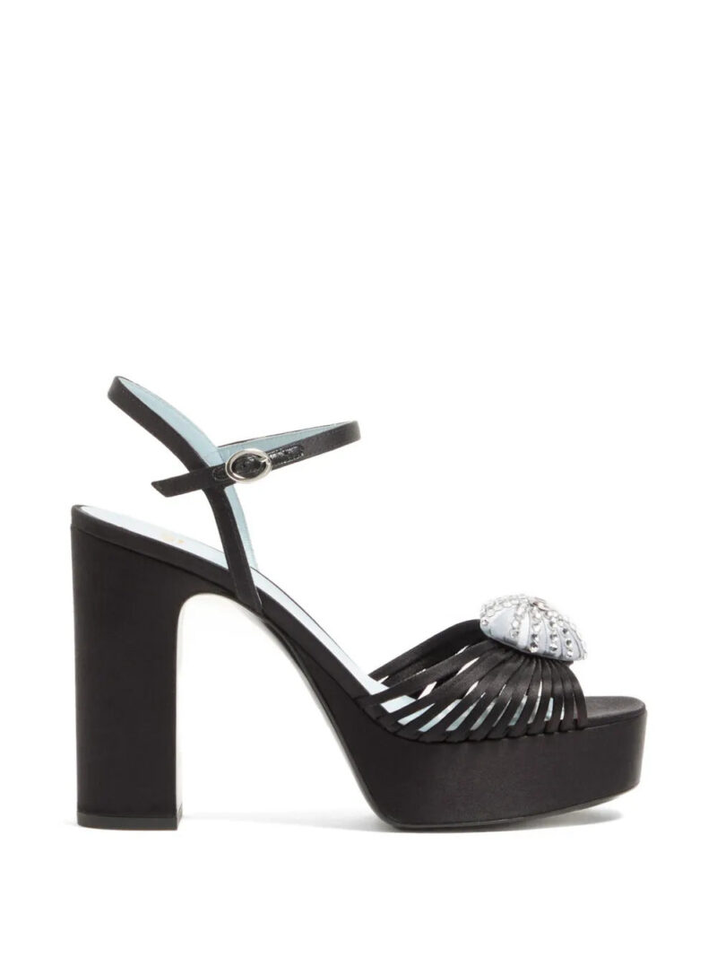 Valentino Garavani  Coeur Royal platform sandals in satin 115mm