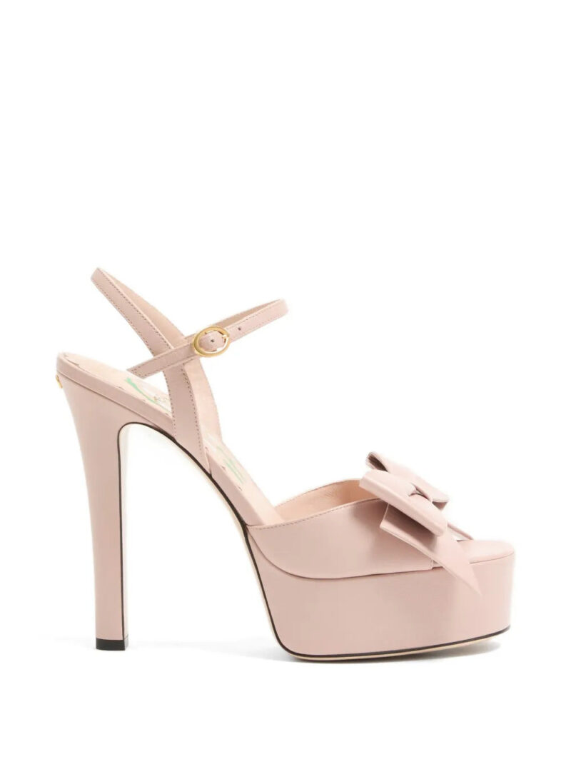 Valentino Garavani Bowow Kidskin platform sandals with bow detail 130mm