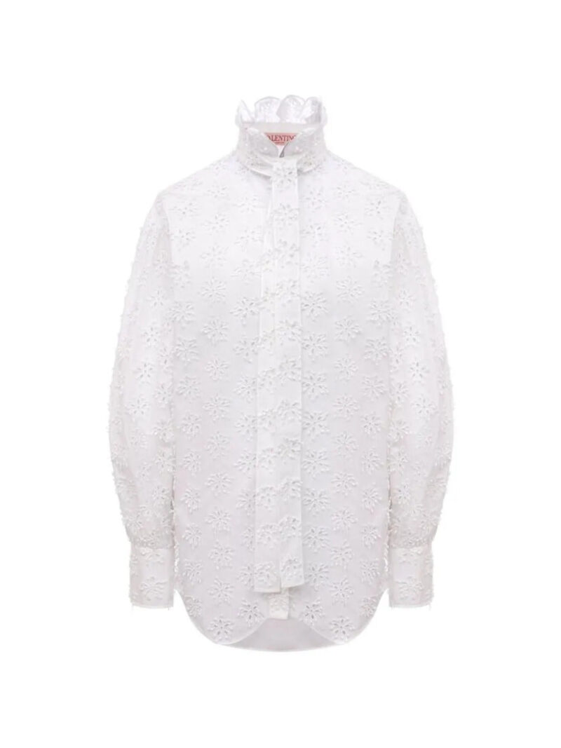 Valentino Garavani  broderie-anglaise shirt