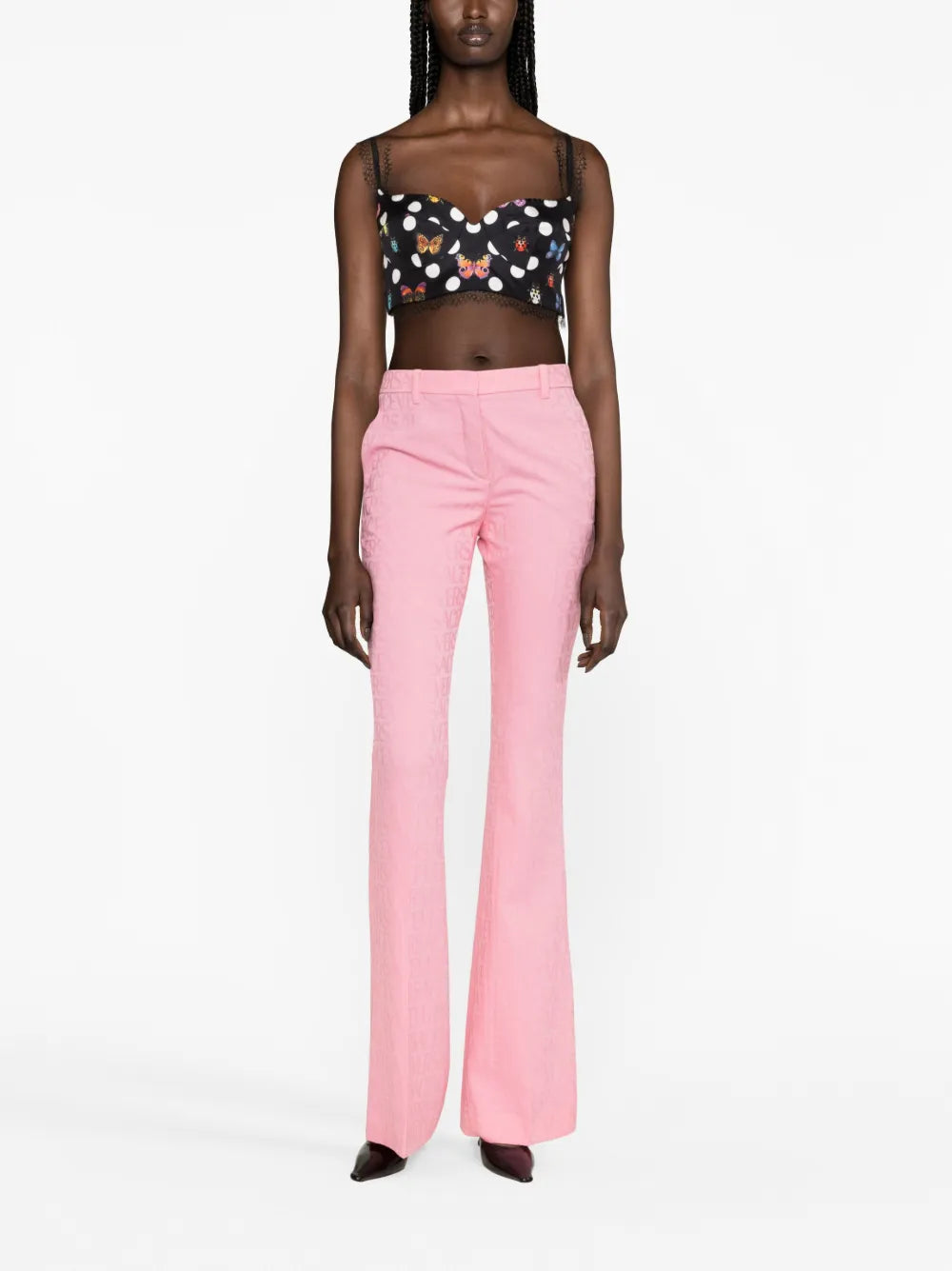 Versace Versace Allover jacquard trousers - Image 4