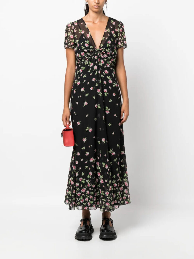 Valentino Garavani floral-print chiffon midi dress