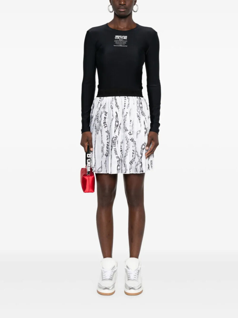Versace Jeans Couture Chain Couture-print pleated skirt