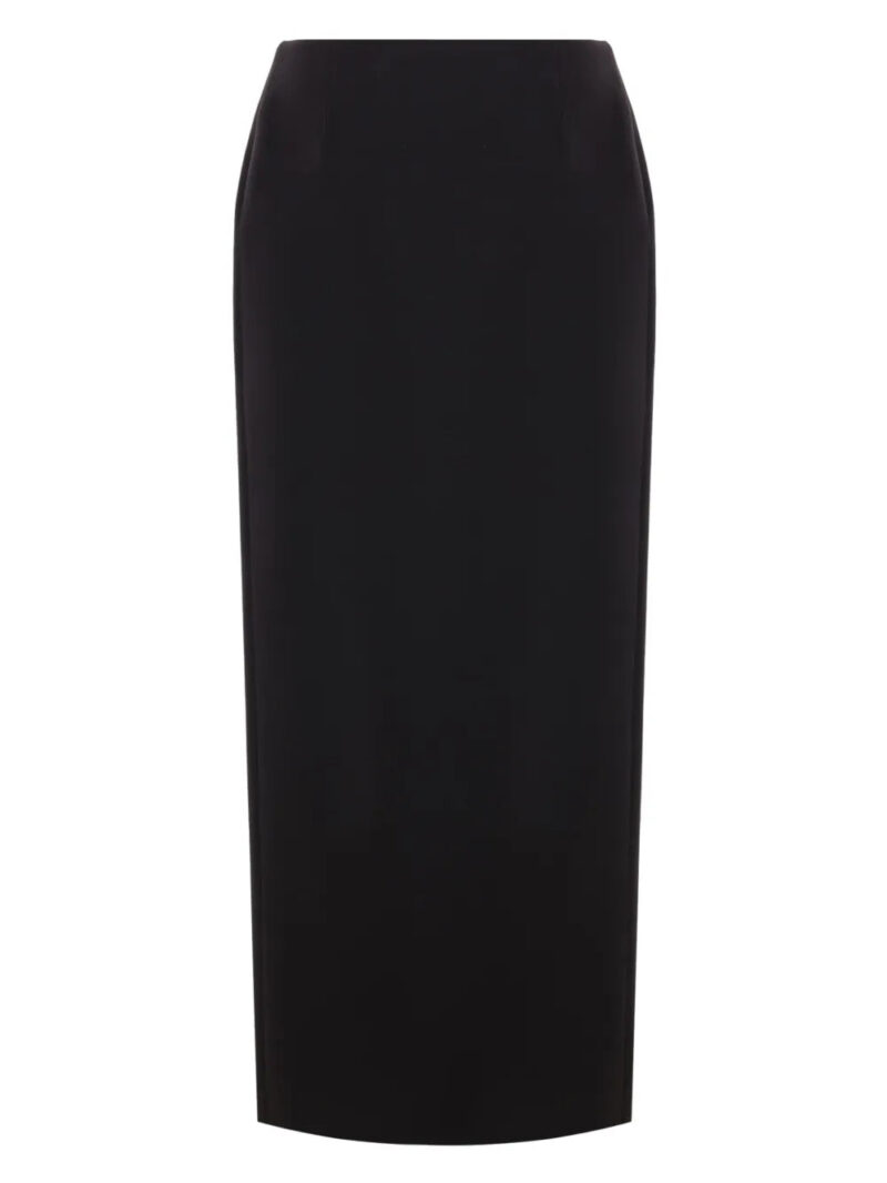 Valentino Garavani  logo-plaque wool pencil skirt