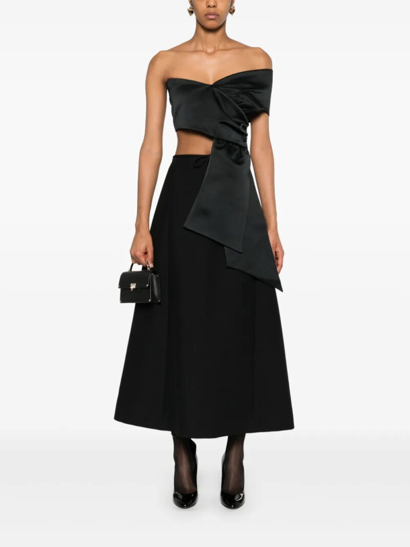 Valentino Garavani bow-detailed midi skirt