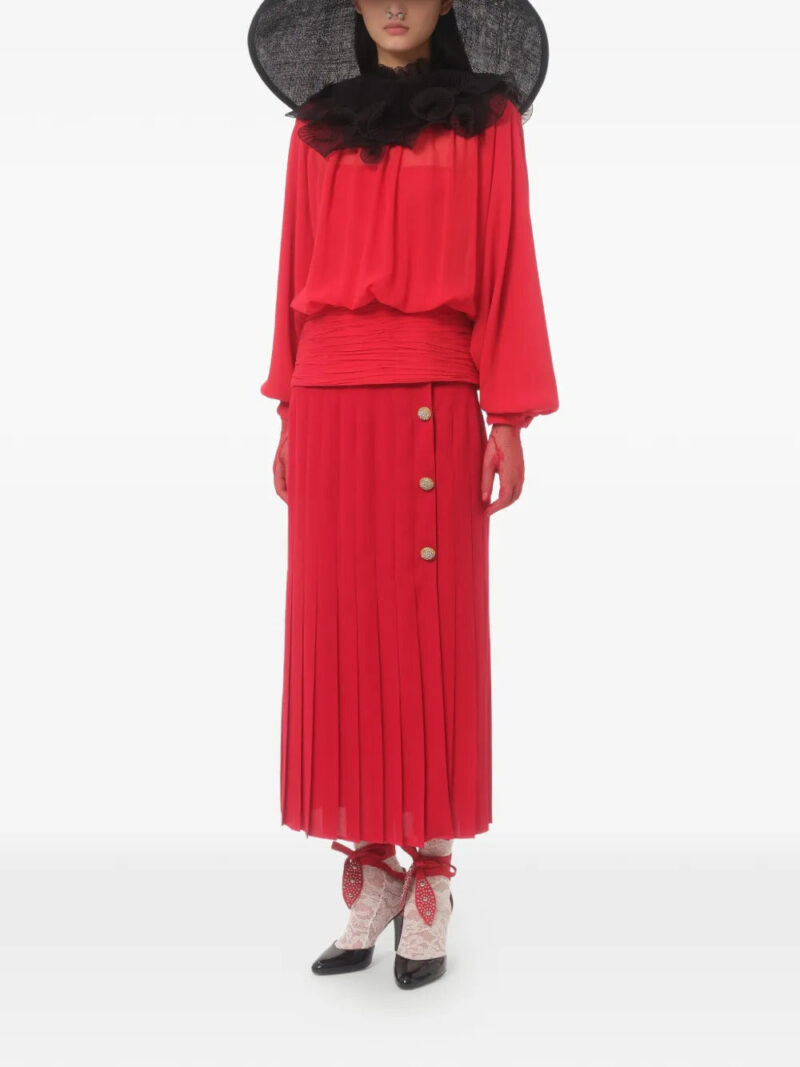 Valentino Garavani  georgette midi skirt