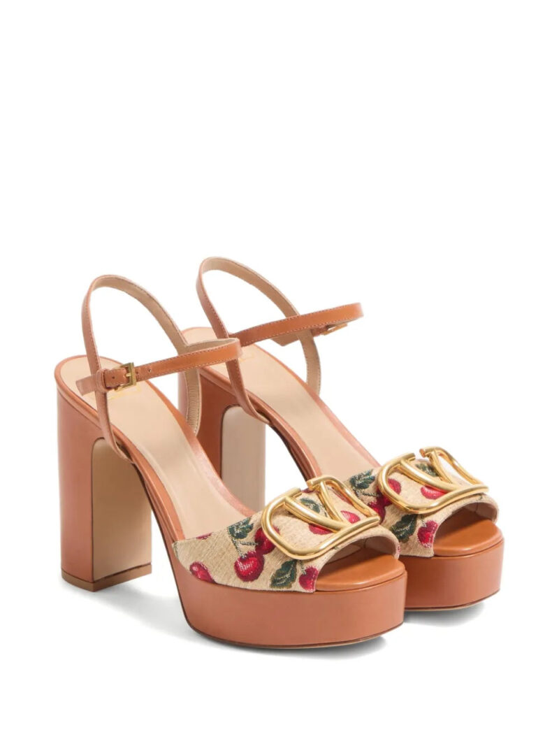 Valentino Garavani 115mm VLogo Signature Cherryfic sandals