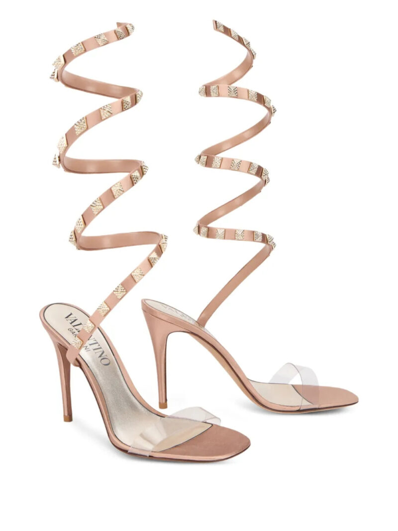 Valentino Garavani  100mm studded spiral sandals