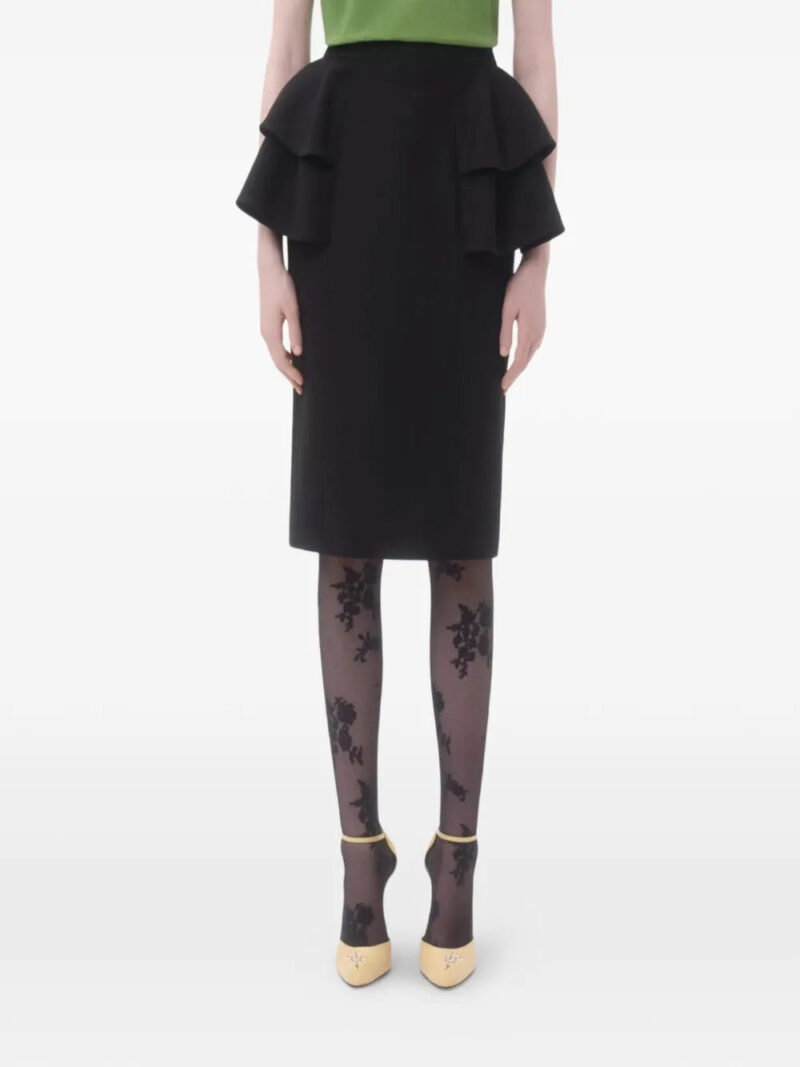 Valentino Garavani  crepe couture midi skirt