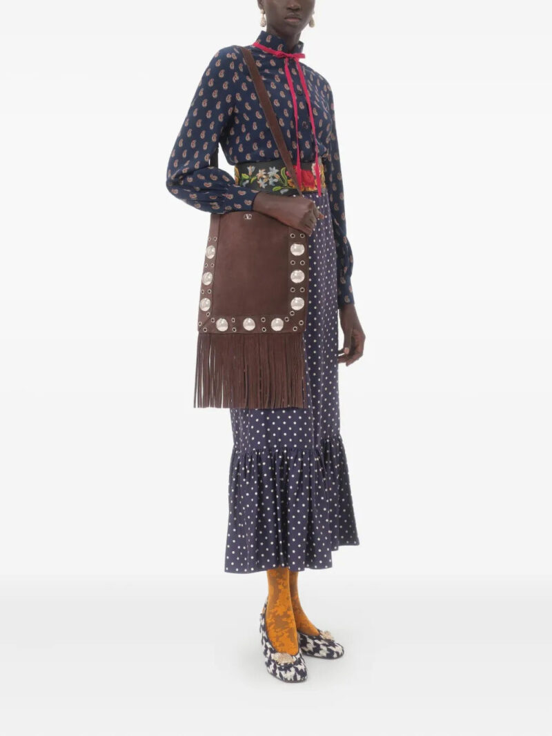 Valentino Garavani Plus de Pois twill midi skirt