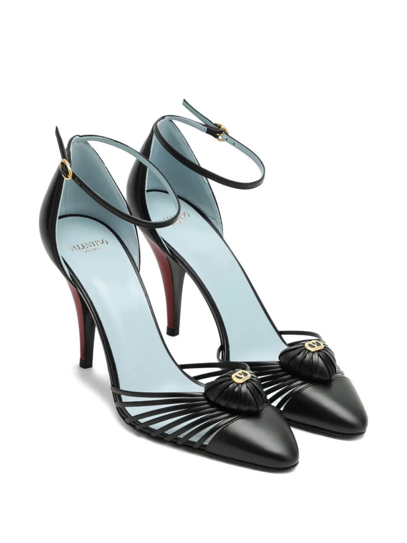 Valentino Garavani 85mm strapped heart-detail heeled pumps