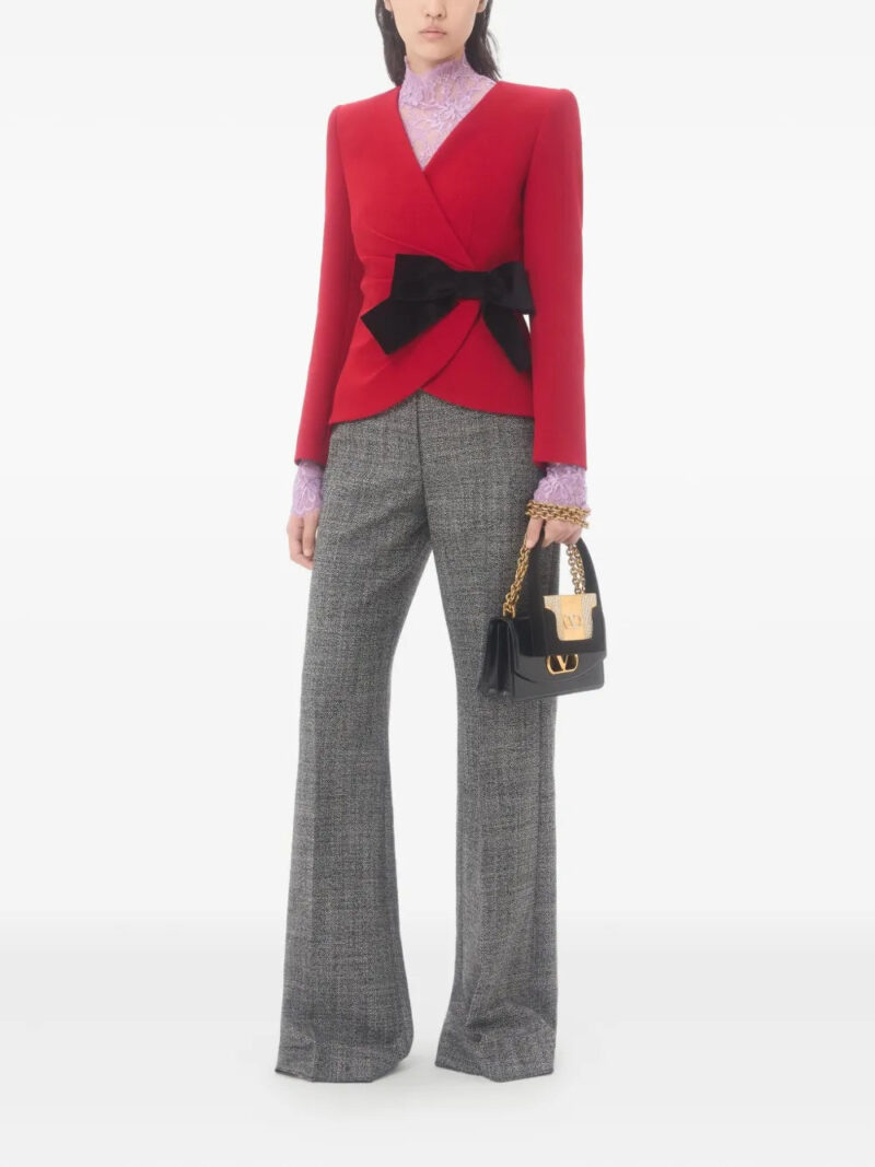 Valentino Garavani  pressed-crease virgin-wool trousers