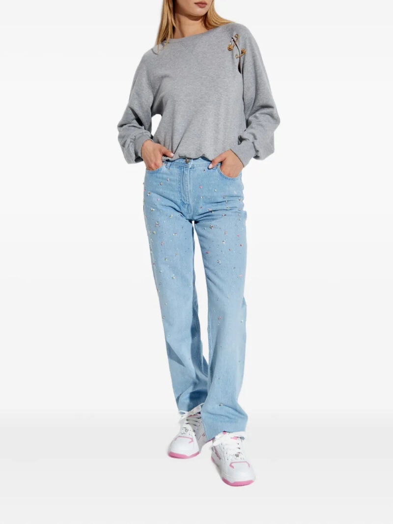Versace  raglan-sleeve safety-pin sweatshirt