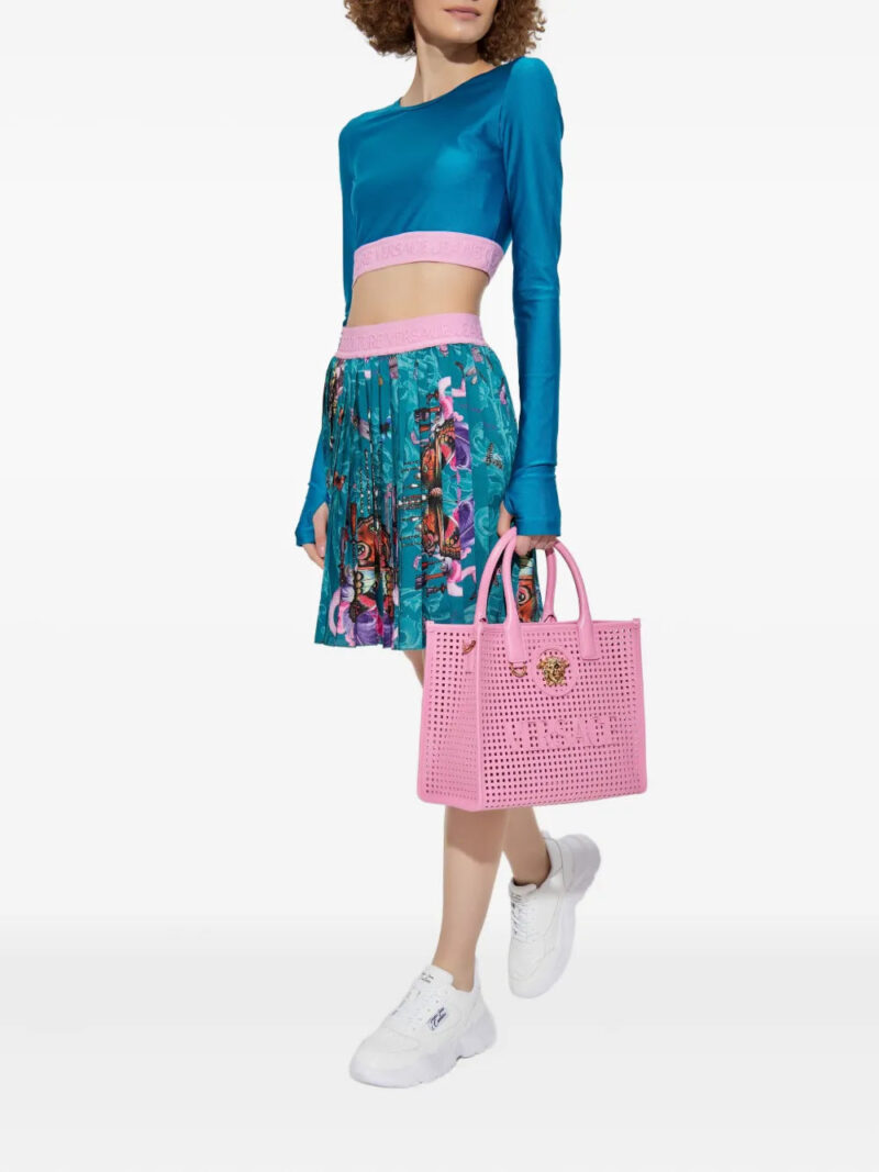 Versace Jeans Couture  pleated printed skirt