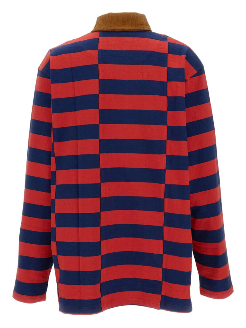 Wales Bonner  striped long-sleeve polo shirt