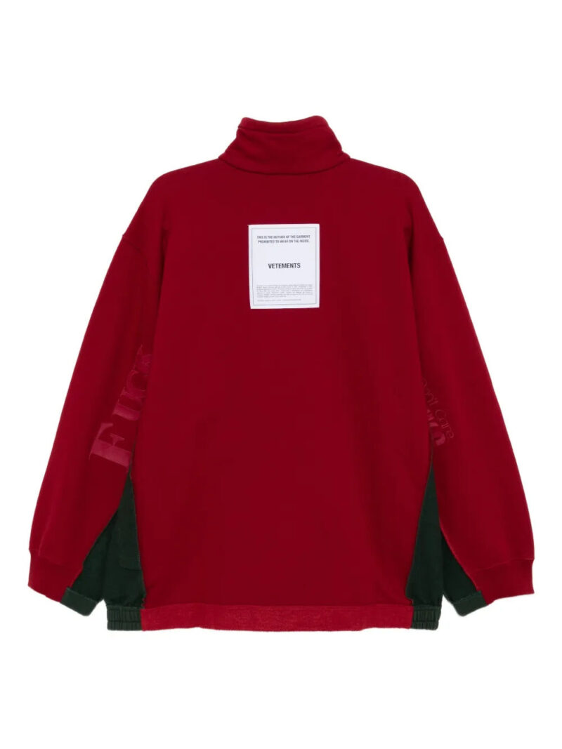 VETEMENTS logo zipped sweatshirt
