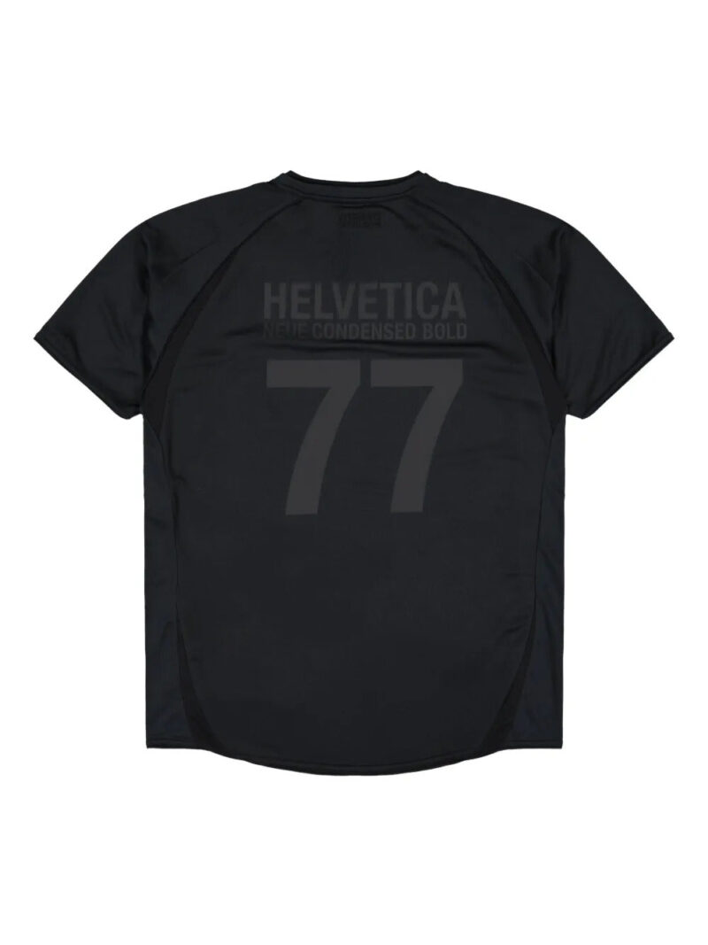 VETEMENTS  Trademark Football V-neck panelled jersey