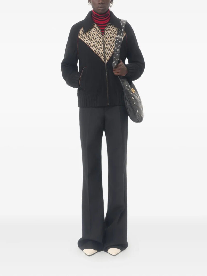 Valentino Garavani  jacquard inlaid bomber jacket