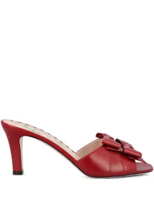 Valentino Garavani  70mm double-bow leather sandals