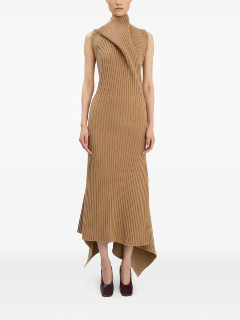 Victoria Beckham  ribbed draped midi dress
