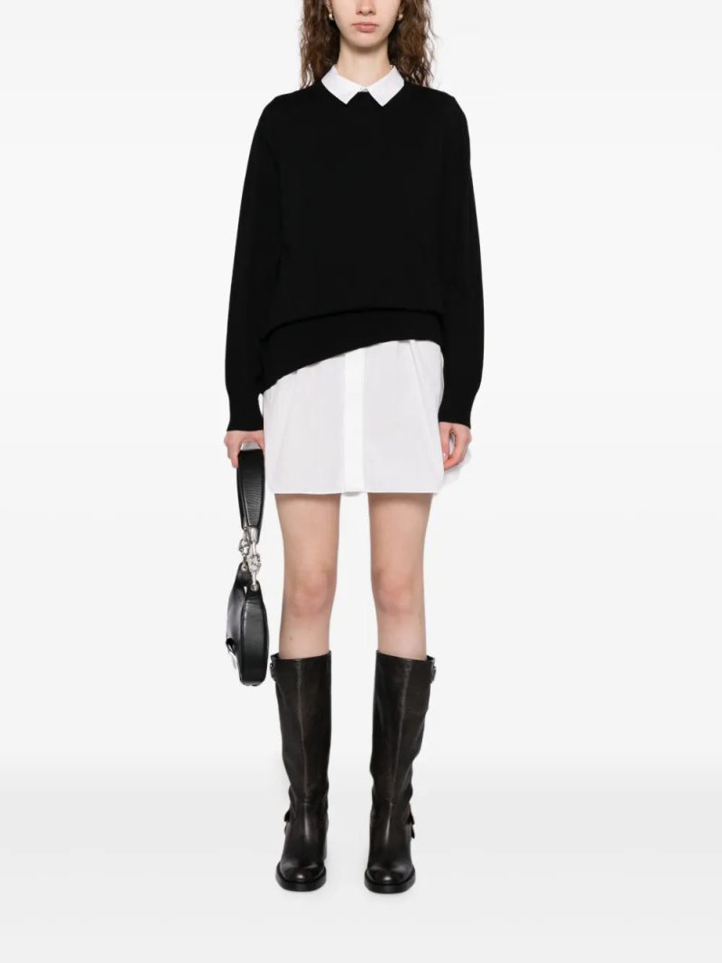 sacai classic collar shirt dress