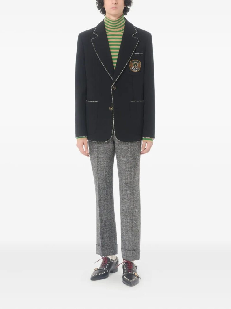 Valentino Garavani  patch piping single-breasted jacket