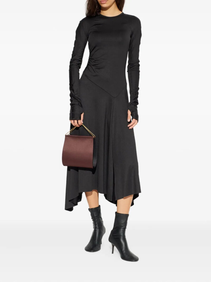 Victoria Beckham  asymmetric-hem long-sleeved midi dress